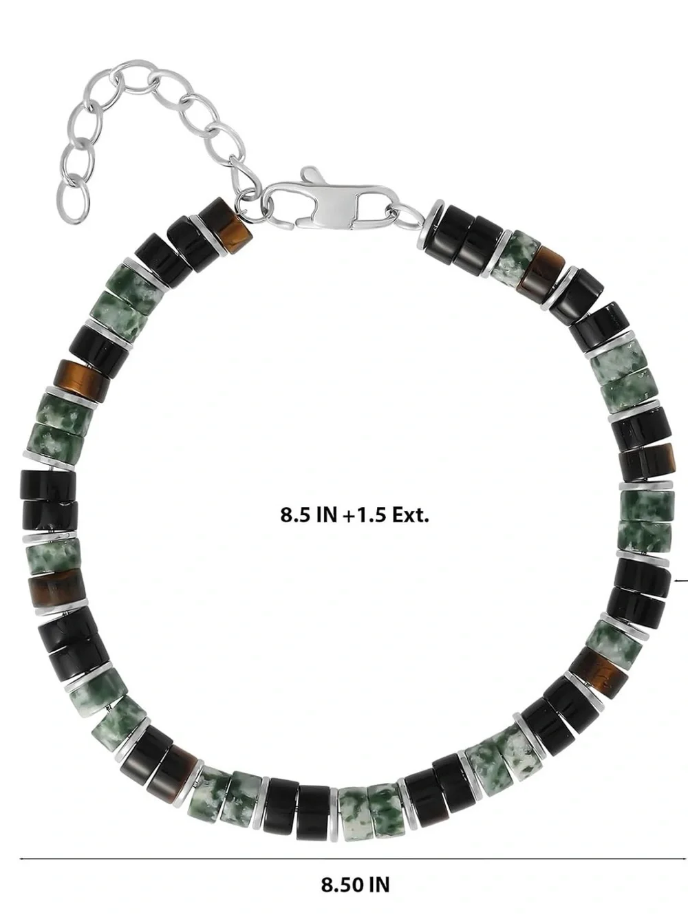 Lucky Brand Men’s Green and Brown  Beaded Bracelet.